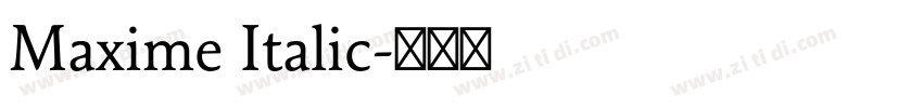 Maxime Italic字体转换